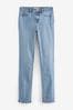 Mittelblau - Jeans in Slim Fit aus Power Stretch Denim, Regular