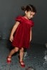 Red Velvet Puff Sleeve Party Dress Dahlia (3mths-10yrs)