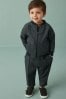Dark Grey Jersey Bomber Jacket stampata And Joggers 2 Piece Set (3mths-7yrs)