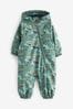 Sage Green Woodland Waterproof Warm Padded Puddlesuit (3mths-7yrs)