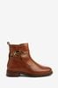 Barbour® Brown Warwick Strap Detail Ankle Boots
