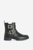 Barbour® Black Marina Double Buckle Ankle Boots