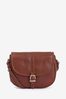 Barbour® Brown Laire Medium Leather Saddle Bag