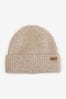 Barbour® Light Pink Pendle Logo Beanie Hat