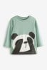 Green Panda Peekaboo Long Sleeve T-Shirt (3mths-7yrs)