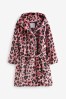 Pink Animal Print Fleece Dressing Gown (5-16yrs)