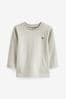 Light Grey Long Sleeve Plain T-Shirt (3mths-7yrs)