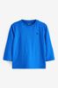 Cobalt Blue Long Sleeve Plain T-Shirt (3mths-7yrs)