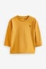 Ochre Yellow Long Sleeve Plain T-Shirt (3mths-7yrs)