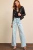 Bleach Blue Hourglass Wide Leg Jeans, Regular