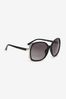 Black Large Round Metal Arm Sunglasses