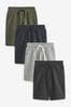 Black/Navy Blue 4 Pack Basic Jersey Shorts (3-16yrs), 4 Pack