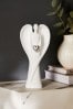 White Angel and Heart Ornament