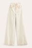 Boden White Ultra High Rise Wide Leg Jeans
