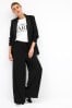 Black Tailored Crepe Super Wide Trousers, Regular