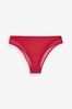 Red Microfibre and Mesh Extra High Leg Knickers