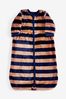 Navy Blue Stripe 2.5 Tog Fleece Supersoft Baby Sleep Bag