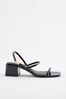 Black Regular/Wide Fit Forever Comfort® Slingback Hardware Sandals