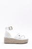 River Island White Espadrille Flatform Sandals