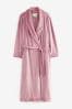 Pink Supersoft Ribbed Dressing Gown
