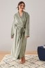 Khaki Green Supersoft Ribbed Dressing Gown