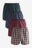 mehrfarbig kariert - 4er-Pack - Gewebte Boxershorts aus reiner Baumwolle, 4er-Pack