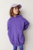 Violett - Langes Kapuzensweatshirt (3-16yrs)