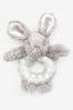 Natural Faux Fur Bunny Baby Rattle