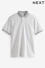 Scion Grey Dove Print Polo Shirt