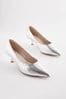 Silber - Forever Comfort® Kitten Heel Court Shoes, Extra Wide Fit