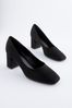 Black Regular/Wide Fit Forever Comfort® Square Toe Court Shoes