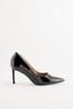 Black Regular/Wide Fit Forever Comfort® Point Toe Mid Heel Court Shoes