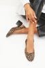 Animal Regular/Wide Fit Forever Comfort® Leather Slingback Low Block Heels