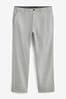 Mid Grey Relaxed Fit Stretch Chino Trousers