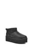 UGG Classic Ultra Mini Leather Black Platform Boots