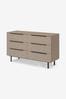 MADE.COM Natural Damien Walnut Effect Wide Chest of Drawers, Wide