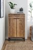 Dark Bronx Oak Effect Space Saving Sideboard, Space Saving