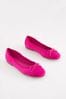 Bright Pink Regular/Wide Fit Forever Comfort® Ballerina Check Shoes, Regular/Wide Fit