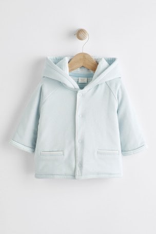 Pale Blue Lightweight Baby Jersey patterned Jacket (0mths-2yrs)