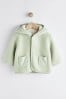 Mint Green Teddy Baby Cosy Fleece Borg Jacket