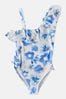 Angel & Rocket Blue Ruffle Shoulder Swimsuit