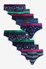 Marineblau mit Punkten und Streifen - 10er-Pack - Slips aus Materialmischung mit hohem Baumwollanteil im 10er-Pack