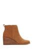 TOMS Clare Suede Wedge Boots