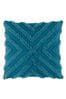 Pineapple Elephant Teal/Grey Diamond Tufted Cotton Cushion