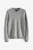 Light Grey Crew Neck Regular Signature Lambswool Jumper, Crew Neck