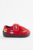 Red Transport Touch Fastening Cupsole Print Slippers