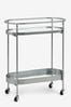 Silver Oval Drinks Trolley