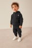 Schwarz - Kapuzensweatshirt & Jogginghose im Utility-Look im Set (3 Monate bis 7 Jahre)