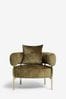Plush Chenille Moss Green Aleia Accent Chair