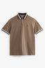 Neutral Stone Tipped Regular Fit Polo Shirt